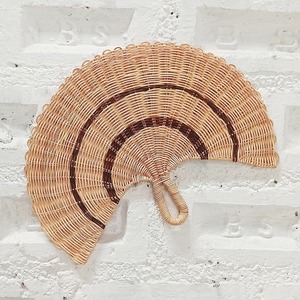 Beautiful rattan <b>hand</b> <b>fan</b> best selling braided hanging <b>fans</b> low price wall decoration items - Product Image 5