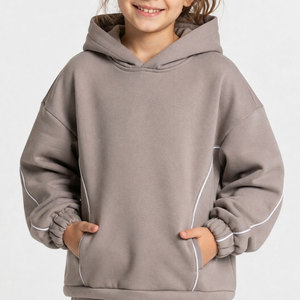 Unisex Gray Cotton Lightweight Tracksuit Set Full Sleeve Solid Color Casual Loose Fit Side Pockets Autumn Wear Sweatpants <b>Hoodie</b> - Product Image 6