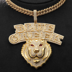 Pendentif ange plaqué or 18 carats avec incrustation de diamants micro-sertis, pendentifs thématiques pour hommes, style hip-hop, à porter au quotidien - Product Image 3