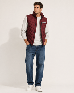 Gilet matelassé noir pour homme Fly Humble Sportswear, col montant, fermeture éclair, coupe-vent, vêtement d'extérieur d'hiver, style décontracté, OEM 2026 - Product Image 4