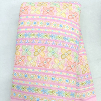 Tissu Georgette Multicolore avec Broderie Sifli, 65 GSM, Largeur 44 Pouces, Matériau Imprimé Sifli pour Costumes de Créateurs et Vêtements Ethniques