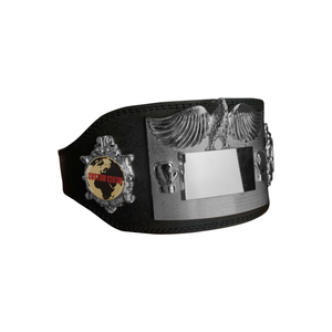 Cinturón de Campeonato Personalizable con Alas Plateadas y Guantes de Boxeo, Cinturón de Cuero de Primera Calidad para Texto Personalizado - Product Image 1