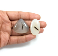 Lot de cabochons en agate dendritique naturelle, pierres précieuses en vrac pour la fabrication de bijoux, multicolores, polies, formes et tailles variées, Radha Arts