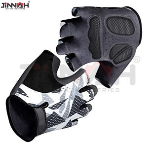 Guantes de Ciclismo Unisex Personalizados para Deportes al Aire Libre, Medios Dedos, Neopreno y Cuero, Lavables, con Logotipo, Precio al por Mayor, Hechos en Pakistán - Product Image 3