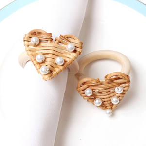 Anneau de serviette de mariage en bambou écologique, accessoire de table fait à la main, fournisseur en gros OEM, cadeau durable prêt à l'emploi, Vietnam - Product Image 3