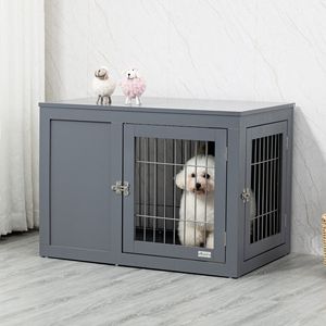 Cuccia per Cani a Doppia Porta Stile Mobiletto/Tavolino per Cani di Piccola e Media Taglia - Cuccia e Arredamento per Animali Domestici - Product Image 1