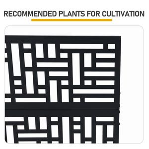 Fioriera da Giardino in Metallo Alta 70 Pollici con Traliccio e Vasi per Piante Rampicanti e Ortaggi, Contenitore per Esterni con Elegante Design a G - Product Image 3