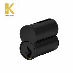 Cerradura de Cilindro de Latón con Inspección Completa de Fábrica, Acabado Negro Mate, 6 Pines, Ranura para Llave Tipo B, SFIC, para Seguridad de Puertas Residenciales - Product Image 1