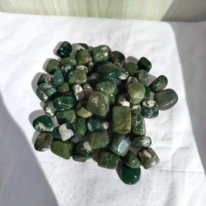Piedras de Cristal Talladas de Ágata Musgosa Natural a Granel, Gemas Pulidas Premium al por Mayor para Decoración del Hogar Budista, Feng Shui y Sanación - Product Image 2