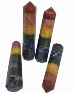 Tour de cristal des sept chakras en gros, obélisque, baguette, tour de pierres précieuses de guérison 7 chakras pour la méditation, le Reiki et l'équilibrage énergétique - Product Image 5