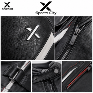 Veste de moto pour homme X Sports City, manches longues, coupe-vent, couleurs contrastées, toutes saisons, vêtements de course, design personnalisé pour adultes, haute qualité - Product Image 6