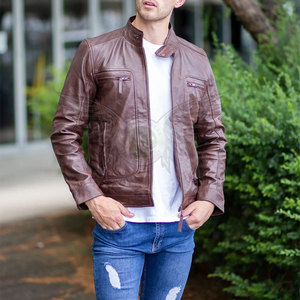 Chaqueta de cuero de moda casual para hombre, de corte relajado y material de primera calidad, colección otoño-invierno, para venta en línea. - Product Image 6