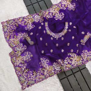 <b>Indian</b> Bollywood Designer Bridal Party Wear PURE SOFT SATIN SILK <b>FABRIC</b> ON BEAUTIFUL C-PALLU LAtest Exclusive Ethnic Wear Saree - Product Image 2