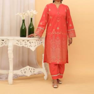 2PC Golden Glitter Impreso Cambric Suit PS5095 para Club Dress-Up - Product Image 3