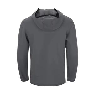 Sweat à capuche polaire personnalisé pour homme, style gangster, avec cagoule intégrée double couche, fermeture éclair intégrale, coupe oversize, logo brodé, 100% coton, poche - Product Image 3