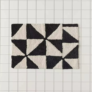 Softer Multicolor Luxury Wholesale Custom Bath Mat Quick Dry Designer Bath Rugs Cotton with Machine Made Technics for Bathrooms - Product Image 1