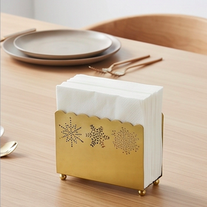 Porta Servilletas de Metal Chapado en Oro de Primera Calidad, Nuevo Diseño, Soporte Decorativo para Papel Tisú, para Uso en Restaurantes y Utensilios de Cocina - Product Image 6