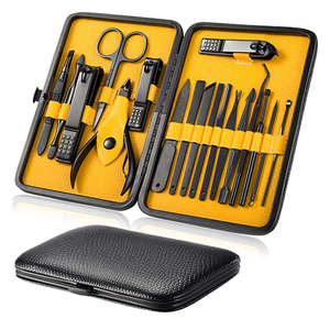Coffrets de manucure et pédicure style classique en acier inoxydable 18 pièces, kits de pédicure professionnels certifiés CE ISO à prix compétitif - Product Image 1