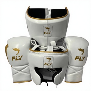 Equipo de Boxeo de Primera Calidad en Oferta, Nuevo Conjunto de Boxeo Negro y Dorado, Equipo de Boxeo Muay Thai con Cordones en Todos los Colores, 100% Cuero Vacuno - Product Image 1
