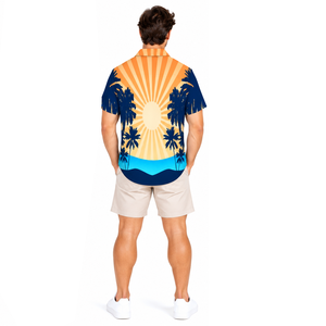 Chemise Homme Tendance Plage Respirante Légère Infroissable Séchage Rapide Imprimé Numérique Polyester Vacances Décontractée Été - Product Image 6