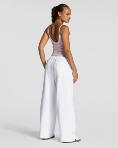 Women's White Wide Leg Sweatpants High Waist Elastic Loose Fit Casual Long <b>Trousers</b> best oversized relax <b>baggy</b> sweatpants - Product Image 4