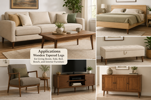 Budget-friendly Modern Solid Wood Sofa <b>Legs</b> Rubberwood Furniture Feet for Living Room Couch Chair <b>Bed</b> Bench Interior Use - Product Image 6