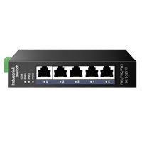 Commutateur industriel 5 ports non géré 10/100 Mbps, commutateur Ethernet avec port RJ45, compatible rail DIN, protection contre la foudre 6KV