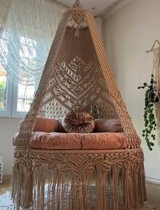 Macrame patio double swing,Patio swing,Macrame swing,Macrame <b>hanging</b> swing,Macrame - Product Image 3