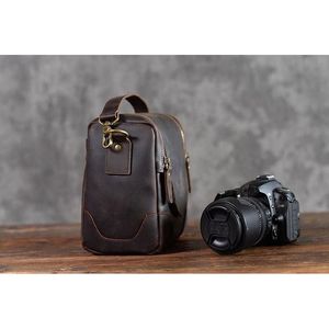 Calista piccola borsa per fotocamera in pelle custodia per obiettivo in pelle per attrezzatura digitale e fotocamere - Product Image 4