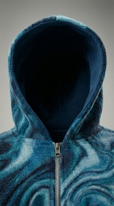 Sudadera con capucha y cremallera completa, de algodón premium, estilo oversize, para hombre y mujer, ropa urbana personalizada. - Product Image 3