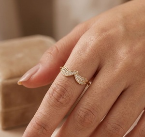Anillo de Diamantes Redondos VBSR-115, Certificado IGI, Anillo de Oro de 18K, Diamante Cultivado en Laboratorio de 0.12CT E VS1, Anillo de Eternidad para Boda, Anillo de Buena Suerte - Product Image 1