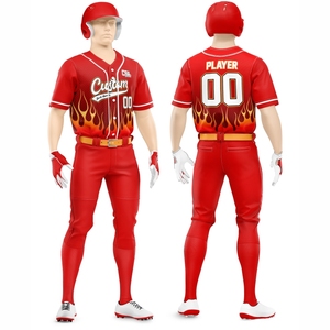 Uniforme de baseball personnalisé avec logo, meilleure qualité, impression sérigraphique, tissu respirant, impression en relief, uniforme de baseball très vendu - Product Image 1