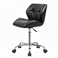 Chaise de bureau ergonomique pivotante multifonctionnelle, chaise de direction moderne en PU rembourrée, métal chromé, hauteur réglable, personnalisable