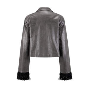 Chaquetas de Piel de Oveja para Mujer, Diseño OEM, Tela de Nailon Teñida Transpirable, Alta Calidad, Mangas Largas, Buen Precio - Product Image 2