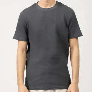 Mens Polyester Cotton Knitted T Shirt Regular Fit Crew Neck Short Sleeve Plain Tee Wholesale Custom Logo Summer Wear Bulk - Product Image 6
