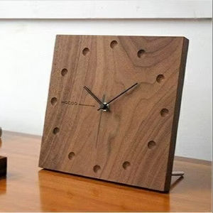 นาฬิกาแขวนผนังไม้ควอตซ์สไตล์วินเทจแบบเรียบง่าย ตกแต่งสไตล์อาร์ตเดโค ทำจากไม้เนื้อแข็งขนาดใหญ่ กันน้ำ เหมาะสำหรับห้องนั่งเล่น - Product Image 1