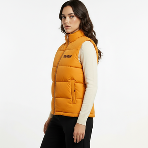 Chaleco de Invierno para Mujer con Logotipo Personalizado, Chaqueta Acolchada sin Mangas, Producción de Ropa OEM de Fábrica - Product Image 3