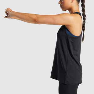 Camiseta Deportiva Personalizada para Mujer, Estilo Racerback, Secado Rápido, Sin Mangas, para Gimnasio, Entrenamiento, Fitness, Running, Marca Privada - Product Image 3