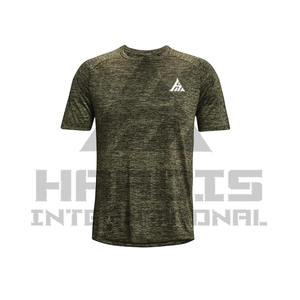 T-shirts en molleton décontractés pour hommes, col rond, coupe classique, 100 % polyester personnalisés - Séchage rapide, respirants, manches courtes, 140 g, grandes tailles - Product Image 1