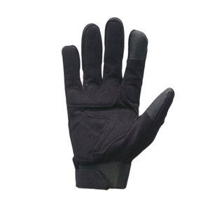 Anti-Slip Textured Nylon Safety <b>Gloves</b> With Elastic Wristband General Purpose Black - Product Image 3