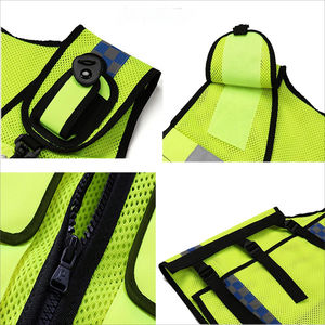 Chaleco de Seguridad Reflectante Impermeable y Transpirable de Alta Visibilidad para Hombre, Ropa de Trabajo Reversible, Cuello Alto, Servicio OEM - Product Image 5