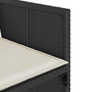 Set da pranzo da giardino in polyrattan nero da 11 pezzi con cuscini, set di mobili da giardino per esterni - Product Image 6