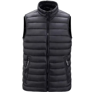 Custom Logo Casual Breathable Oversized New Design Fashion Winter Puffy Body <b>Warmer</b> O-<b>Neck</b> <b>Men's</b> Vest Sleeveless Puffer Jackets - Product Image 4