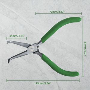 คีมปากแหลมสแตนเลสขนาดเล็ก ปากหยัก 5 นิ้ว งอ 45 องศา คีมปากยาวน้ำหนักเบา สำหรับทำเครื่องประดับ - Product Image 3