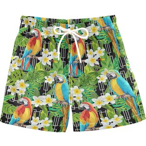 Pantalones Cortos Deportivos de Secado Rápido con Estampado de Transferencia Térmica para Hombre, para Entrenamiento en Gimnasio y Deportes al Aire Libre, con Estampado de Palma - Product Image 1