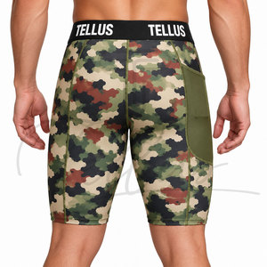 Custom Logo Elastic Waist Solid Casual <b>Compression</b> <b>Shorts</b> for <b>Men</b> New Fashionable Design Solid Color <b>Compression</b> <b>Shorts</b> - Product Image 6