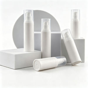 Botella cilíndrica brillante de PP de 20ML, 25ML, 30ML, 40ML, 50ML, color blanco PANTONE, con bomba de vacío y pulverizador para loción. - Product Image 5