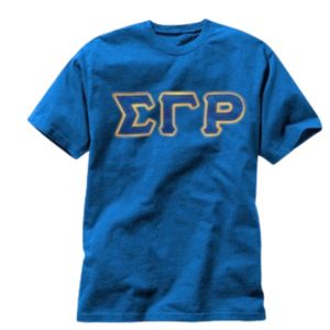 เสื้อยืดสีดำพิมพ์ลายตัวอักษรกรีก Sigma Gamma Rho สีฟ้า เสื้อยืดลำลองสำหรับผู้หญิง เสื้อยืดลายกราฟิกแขนสั้นแบบสั่งทำพิเศษ - Product Image 1