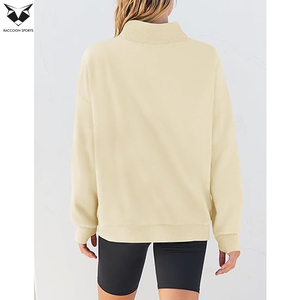 Women <b>Mock</b> <b>Neck</b> Sweatshirt Oversized Pullover Long Sleeve Fleece Warm Casual Streetwear Autumn Winter Fashion <b>Top</b> - Product Image 2