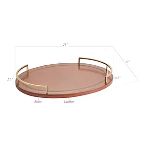 Plateau Organisateur Métallique Élégant Fait Main pour Rangement Décoratif de Luxe – Plateau Métallique Multifonctionnel pour Cuisine, Salle à Manger, Hôtel - Product Image 1